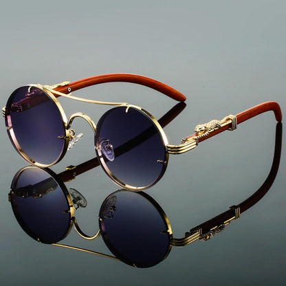 Davy | Round Sunglasses with Snake Decoration