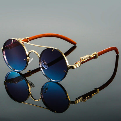Davy | Round Sunglasses with Snake Decoration