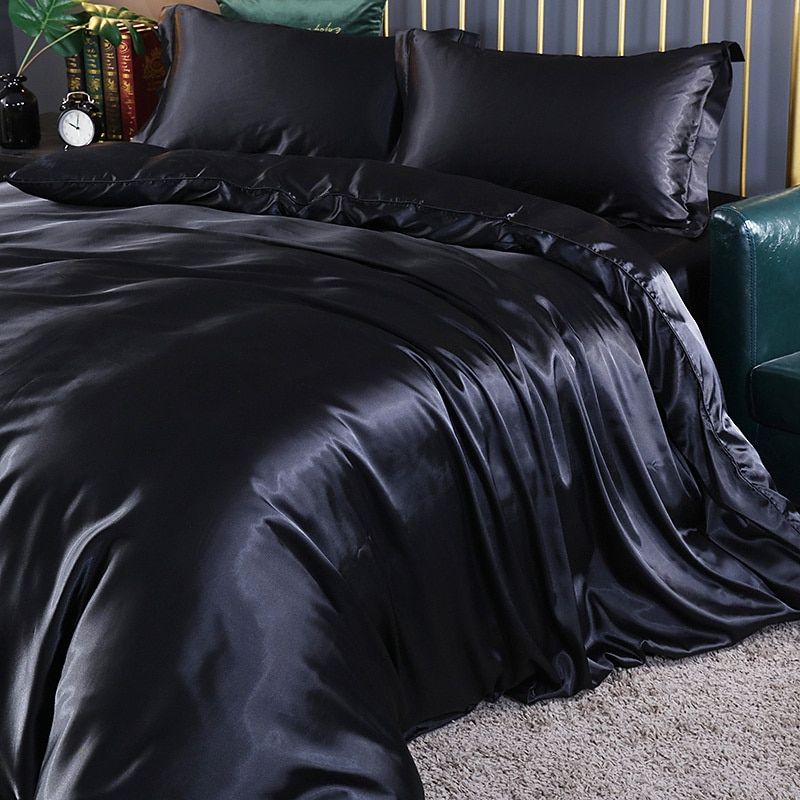 Davy | Satin Duvet Cover Set - Soft & Smooth Feel
