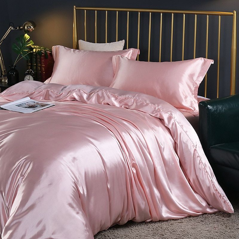 Davy | Satin Duvet Cover Set - Soft & Smooth Feel