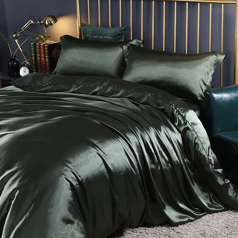 Davy | Satin Duvet Cover Set - Soft & Smooth Feel