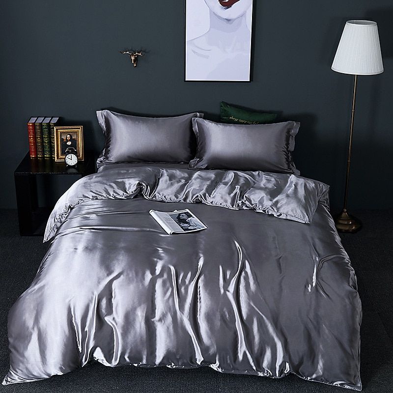 Davy | Satin Duvet Cover Set - Soft & Smooth Feel