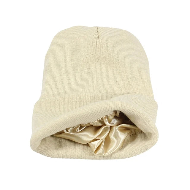 Davy | Wool Knit Hat with Satin Lining