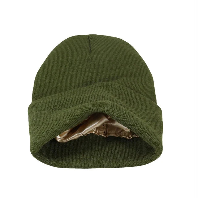 Davy | Wool Knit Hat with Satin Lining