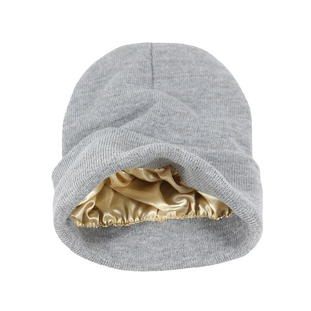 Davy | Wool Knit Hat with Satin Lining