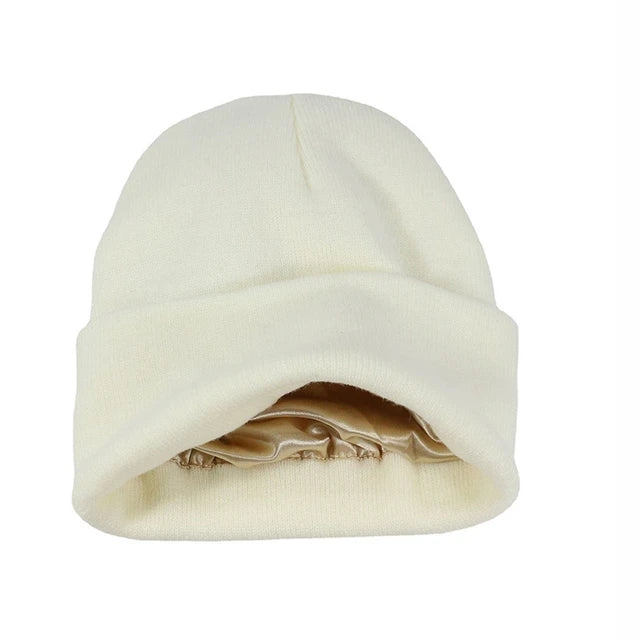 Davy | Wool Knit Hat with Satin Lining