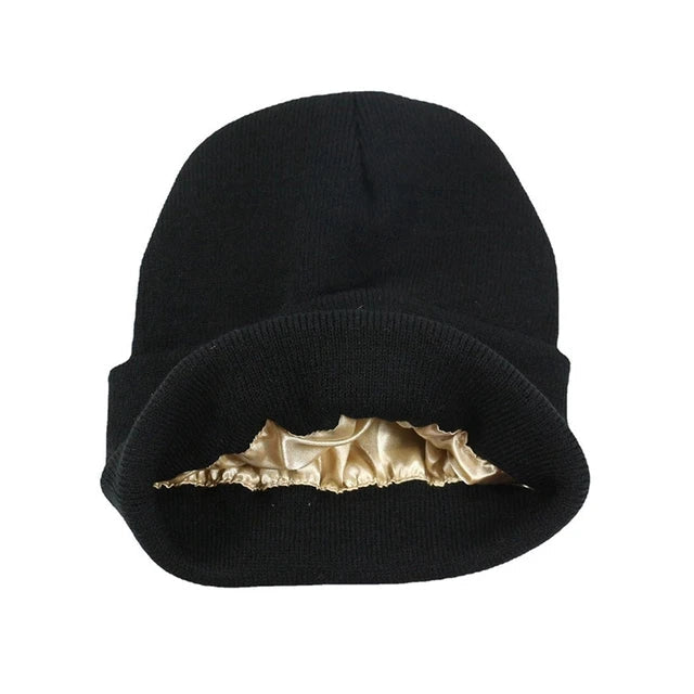 Davy | Wool Knit Hat with Satin Lining