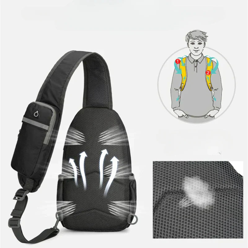 Davy | SecurePack | Anti-Theft Waterproof Multi-Pocket Shoulder Backpack – Lightweight Crossbody Travel Bag