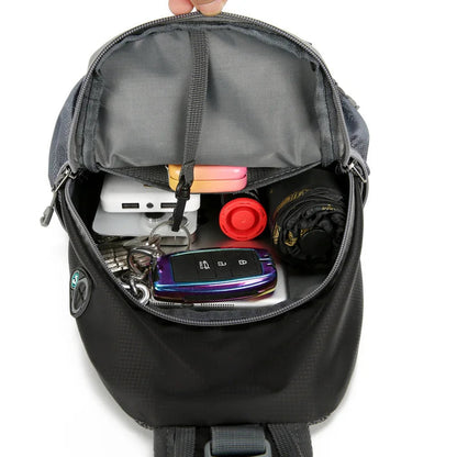 Davy | SecurePack | Anti-Theft Waterproof Multi-Pocket Shoulder Backpack – Lightweight Crossbody Travel Bag