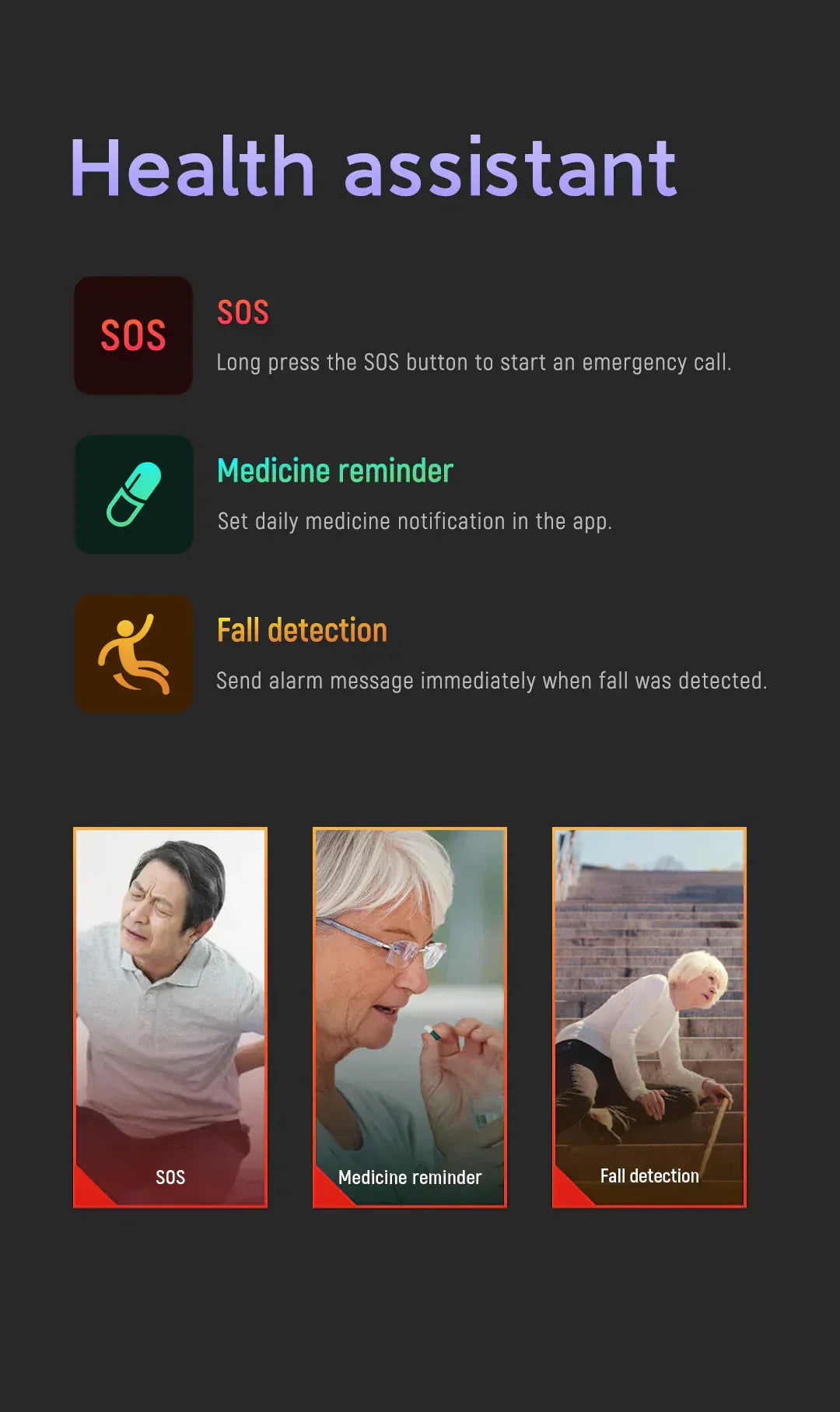 Davy | Elderly SOS Watch with GPS & Fall Alerts