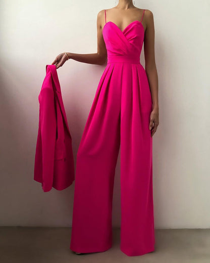 Women's Elegant Wide-Leg Jumpsuit