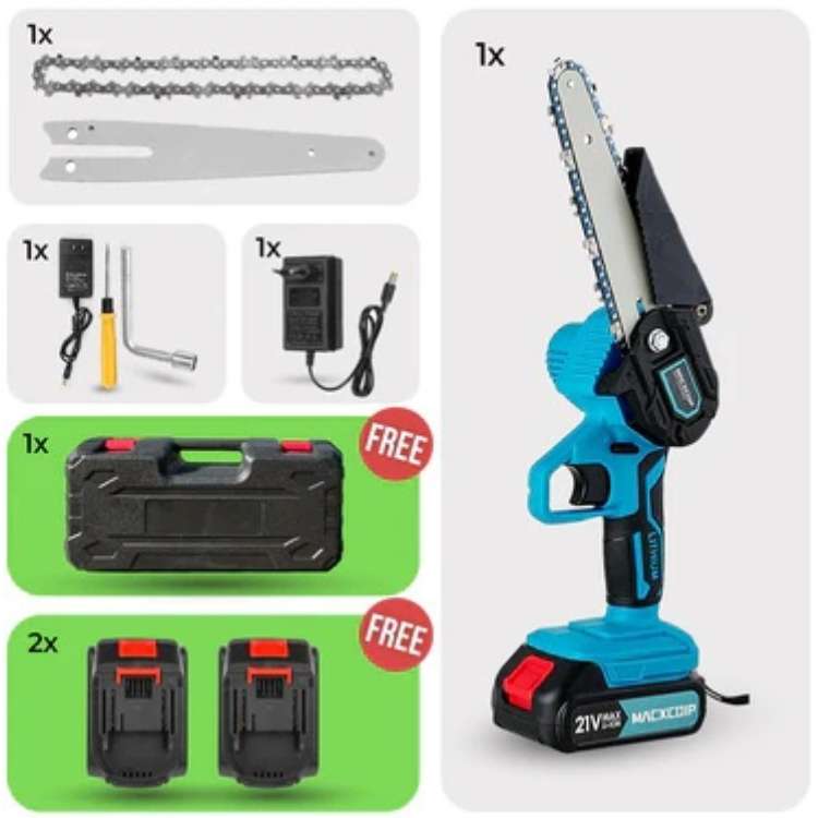 Davy | SharpCut 6” Wireless Chainsaw | Powerful and Ergonomic | Lightweight