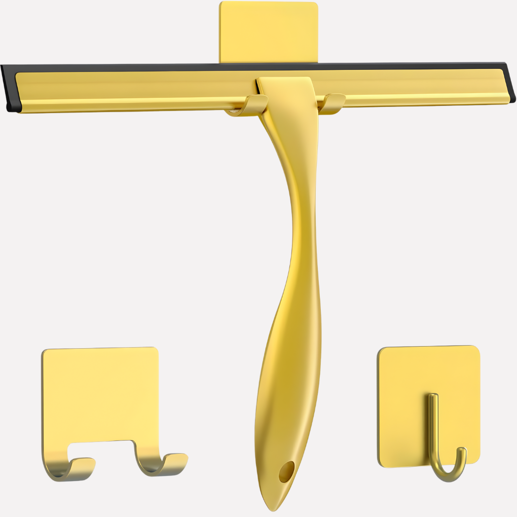 Davy | Shower Door Squeegee with Adhesive Hooks