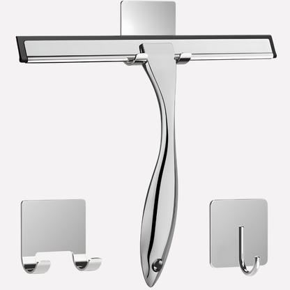 Davy | Shower Door Squeegee with Adhesive Hooks