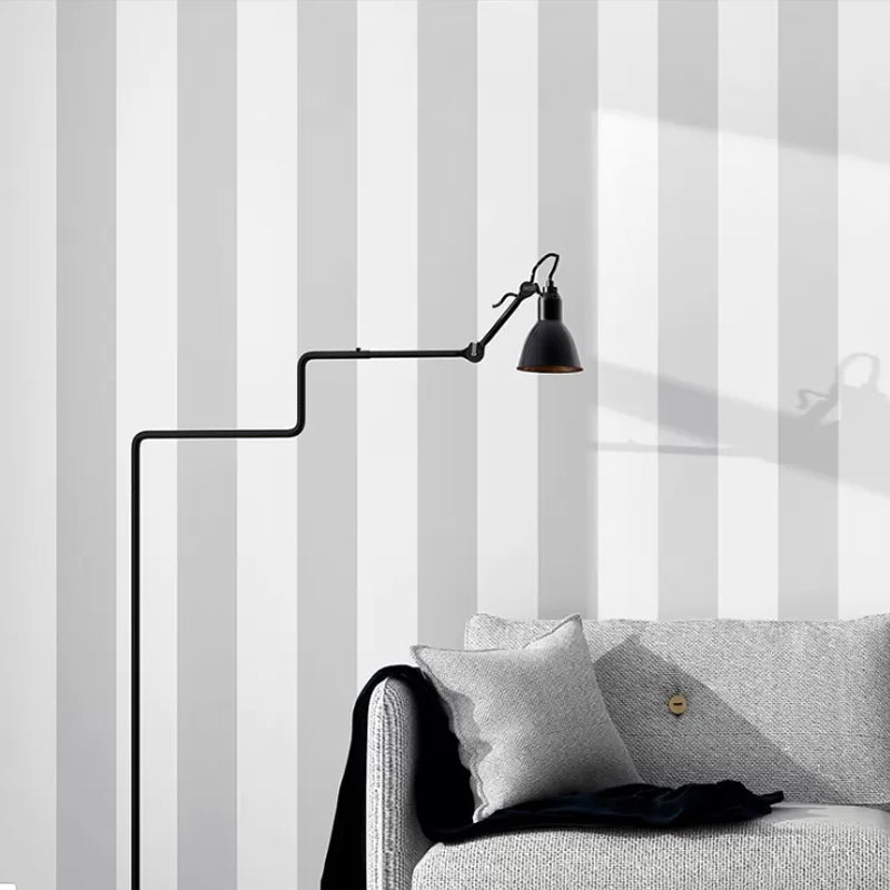 Davy | Simple Wide Stripes Non-Adhesive Wallpaper for Coffee Room and Clothing Store, 33 Feet x 20.5 Inches
