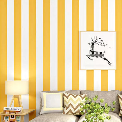 Davy | Simple Wide Stripes Non-Adhesive Wallpaper for Coffee Room and Clothing Store, 33 Feet x 20.5 Inches