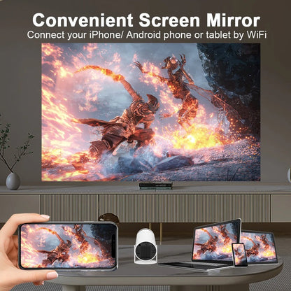 Davy | Smart 4K Mini Projector with Dual WiFi and Bluetooth Connection