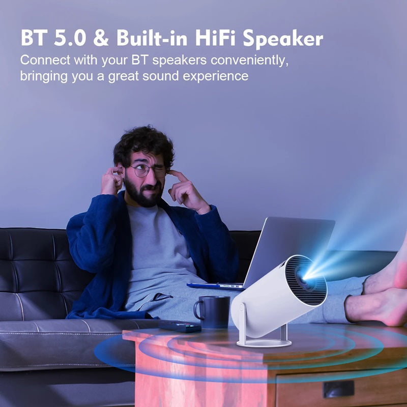 Davy | Smart 4K Mini Projector with Dual WiFi and Bluetooth Connection