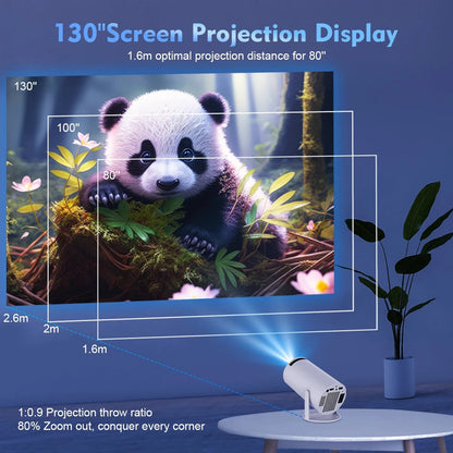 Davy | Smart 4K Mini Projector with Dual WiFi and Bluetooth Connection