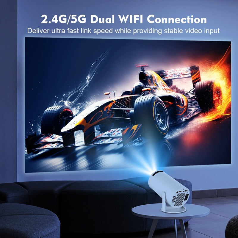 Davy | Smart 4K Mini Projector with Dual WiFi and Bluetooth Connection