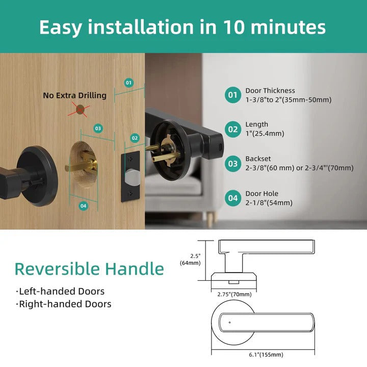 Davy | Keyless Entry Smart Door Handle Lock