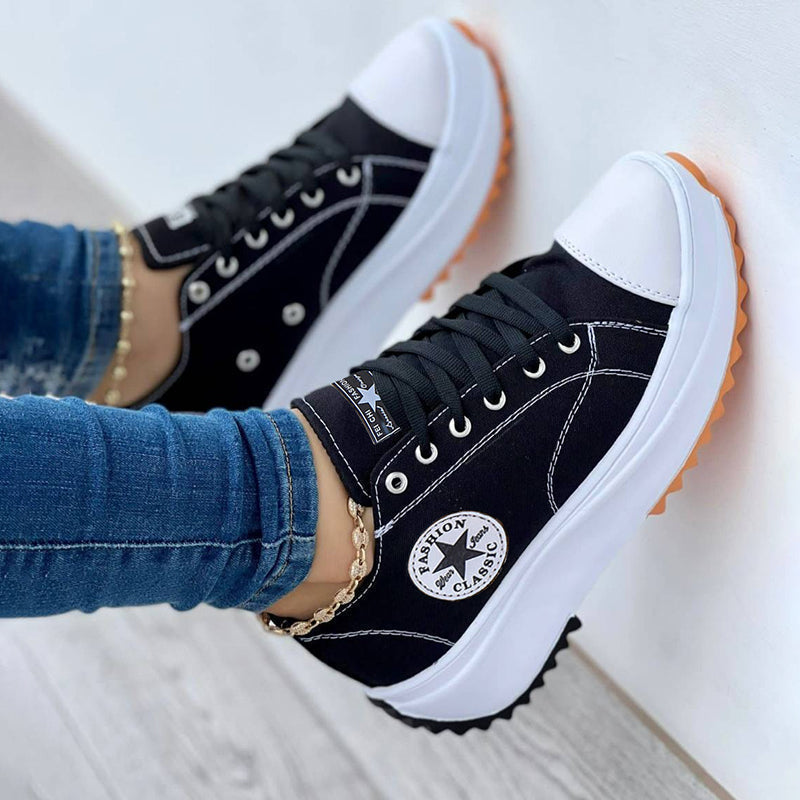 Women's Elevated Platform Canvas Sneakers