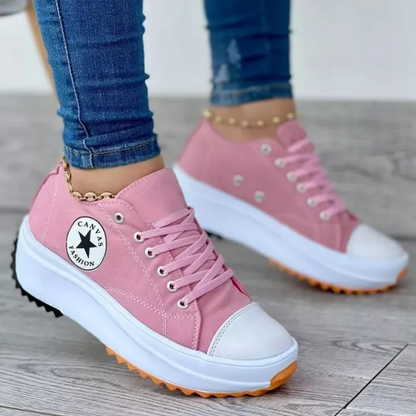 Women's Elevated Platform Canvas Sneakers