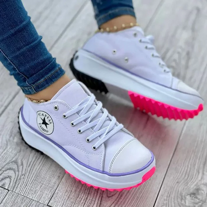 Women's Elevated Platform Canvas Sneakers