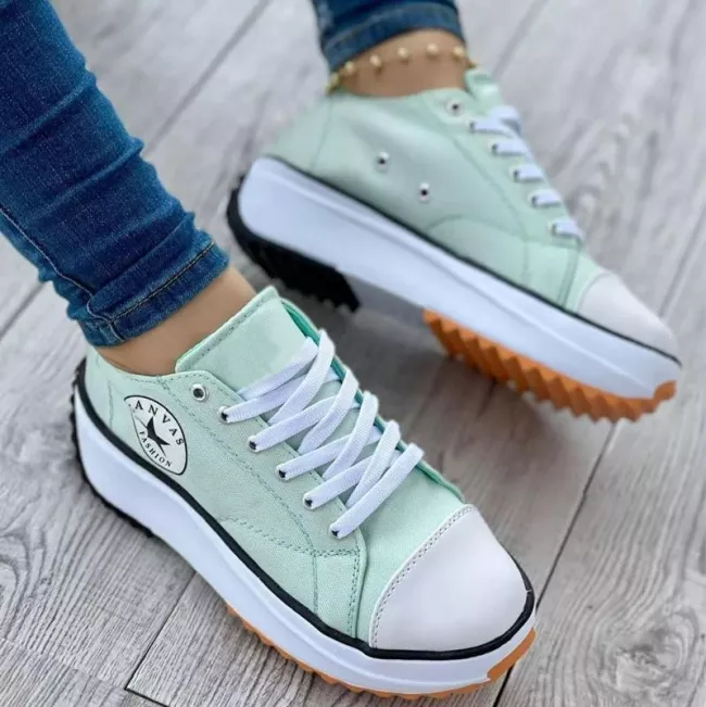 Women's Elevated Platform Canvas Sneakers