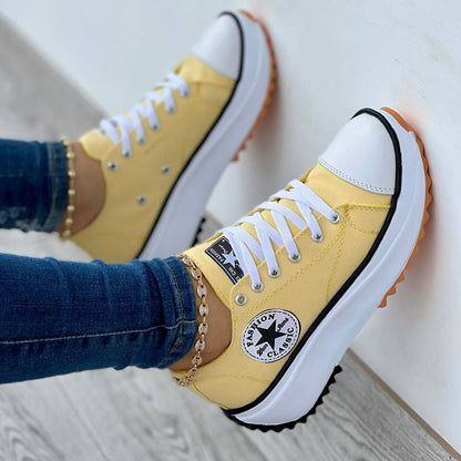 Women's Elevated Platform Canvas Sneakers