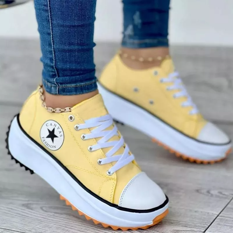 Women's Elevated Platform Canvas Sneakers