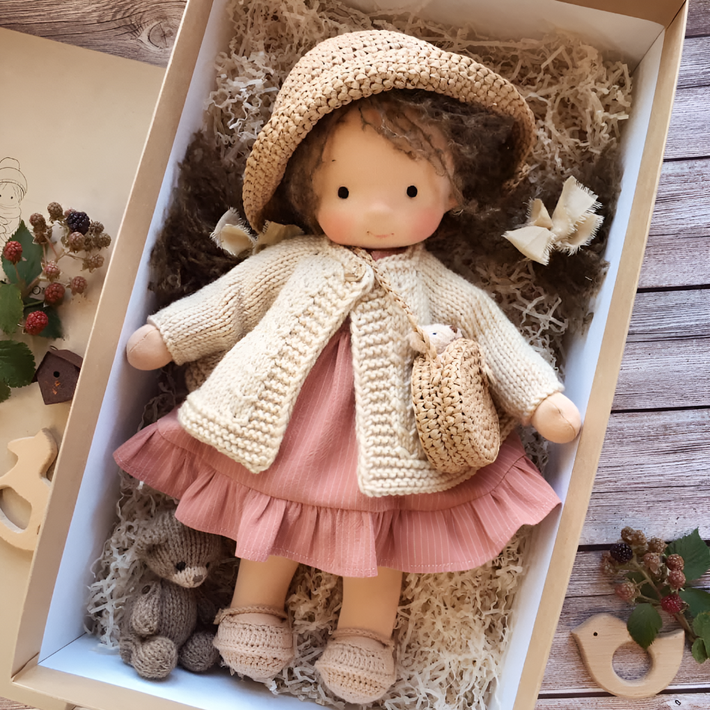 Davy | Soft Waldorf Cuddly Doll with Natural Features