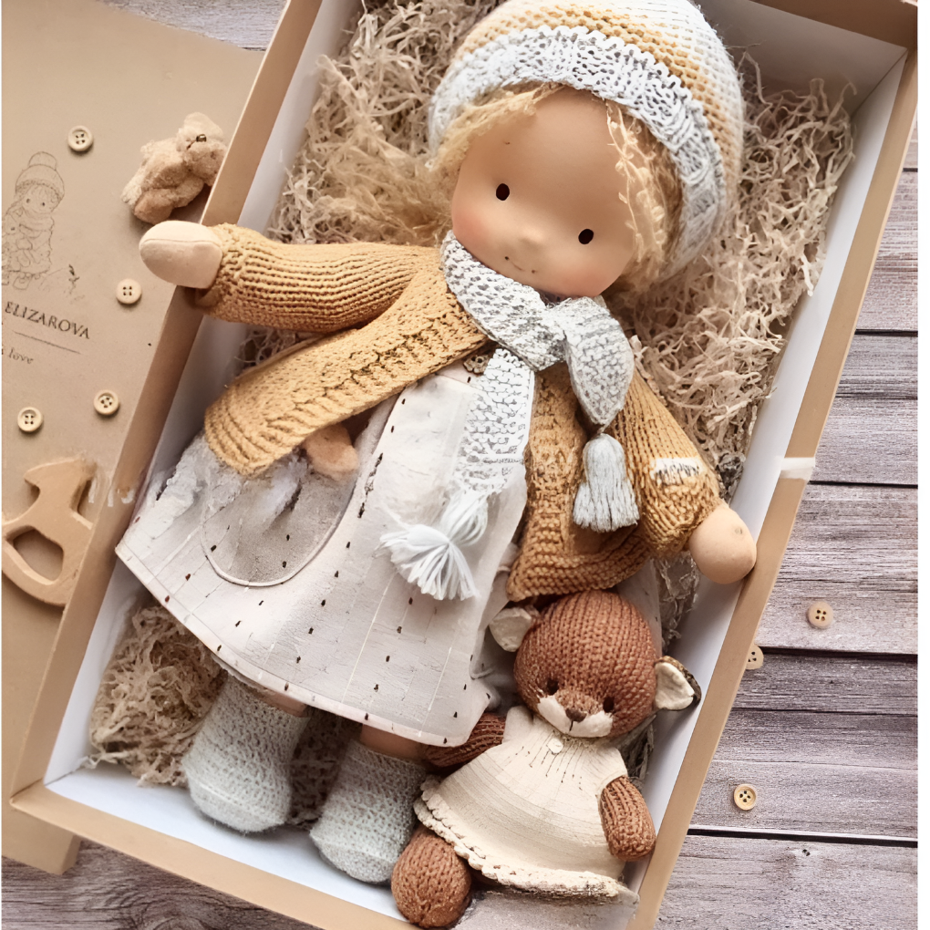 Davy | Soft Waldorf Cuddly Doll with Natural Features