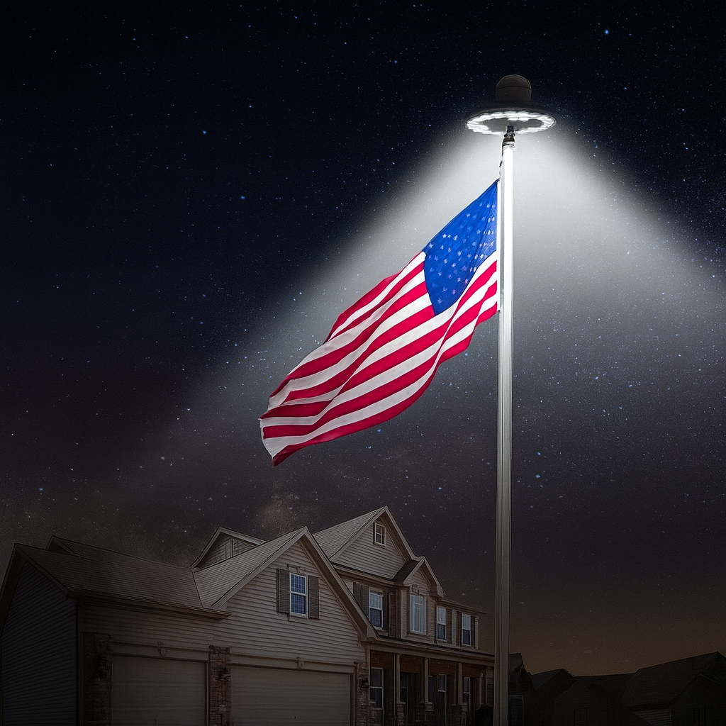 Davy | Solar Flagpole Light with 26 LEDs
