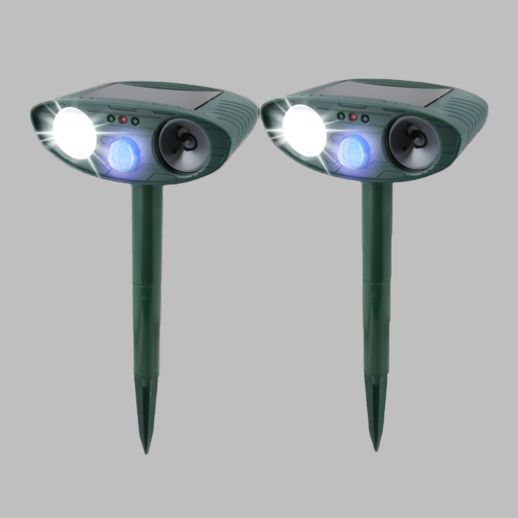 Davy | Solar Ultrasonic Rabbit Repeller with LED Flash Light
