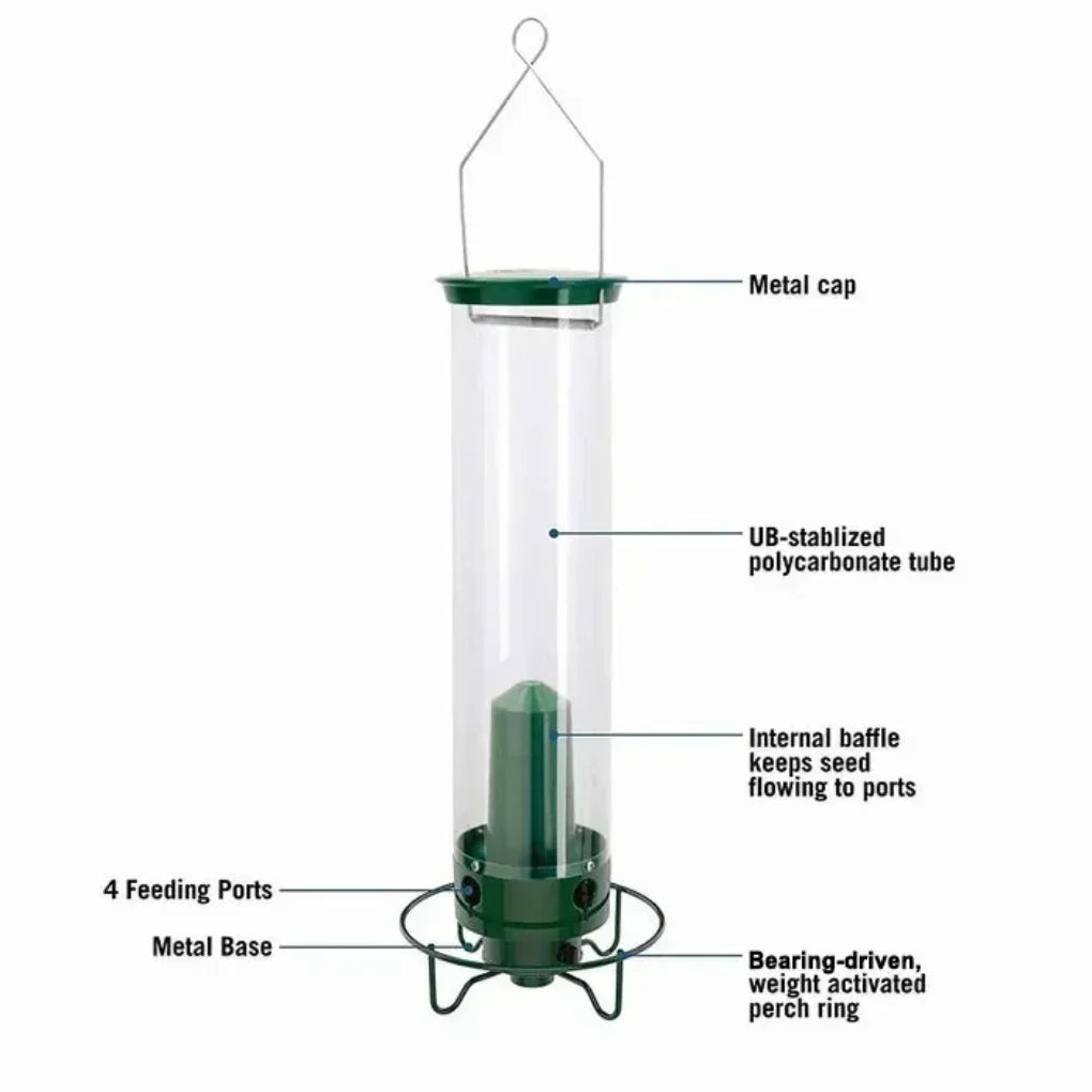 Davy | Squirrel Proof Bird Feeder with Multiple Feeding Ports