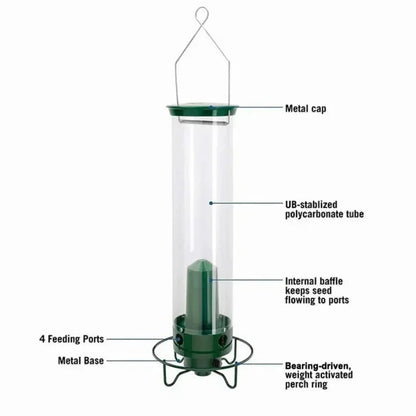 Davy | Squirrel Proof Bird Feeder with Multiple Feeding Ports