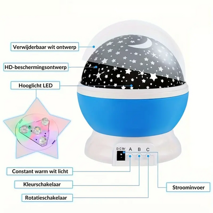 Davy | Celestial Projector Lamp | Ambient Sky Glow with Sound