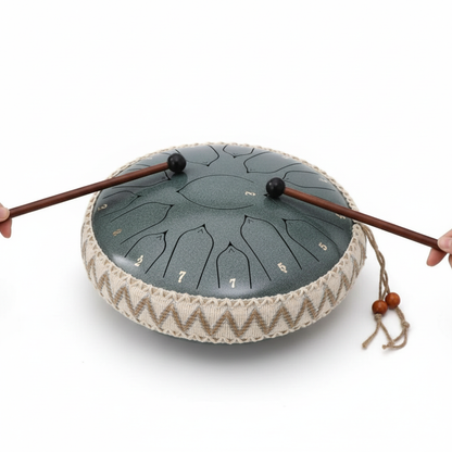 Davy | Steel Tongue Drum: C Major, Harmonic Resonance, Mallets & Accessories