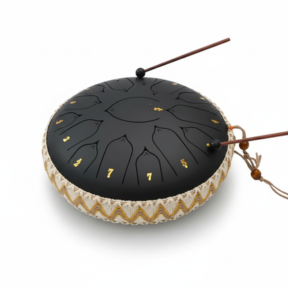 Davy | Steel Tongue Drum: C Major, Harmonic Resonance, Mallets & Accessories