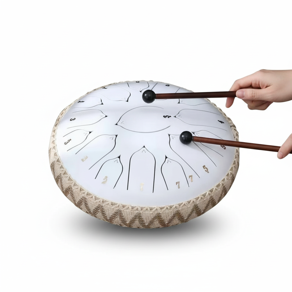Davy | Steel Tongue Drum: C Major, Harmonic Resonance, Mallets & Accessories