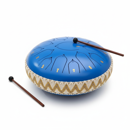 Davy | Steel Tongue Drum: C Major, Harmonic Resonance, Mallets & Accessories
