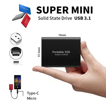 Davy | TECHNOLOGY | 128GB Mini External SSD | USB 3.1 Portable Storage