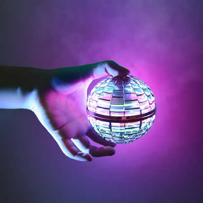 Davy | Levitating Orb Toy | Aerodynamic Spinner with LEDs | 360 Spin & Return