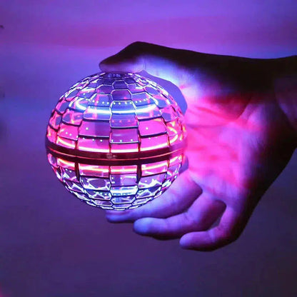 Davy | Levitating Orb Toy | Aerodynamic Spinner with LEDs | 360 Spin & Return