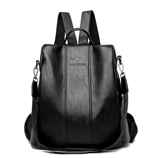 Davy | Theft-Proof Leather Backpack for Women in Vintage Style