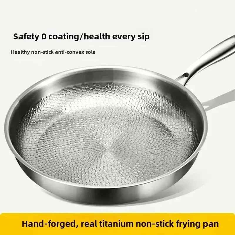 Davy | Titanium Hammered Non-Stick Skillet for Induction Cooktops and Everyday Cooking