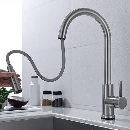 Davy | Smart Pull-Down Kitchen Faucet | Touch-Activated Mixer Tap with Flexible Hose