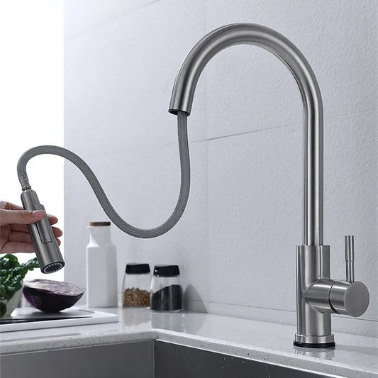 Davy | Smart Pull-Down Kitchen Faucet | Touch-Activated Mixer Tap with Flexible Hose