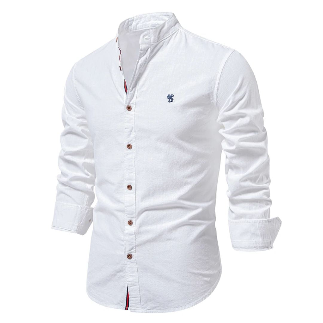 Davy | Men's Stylish Band Collar Casual Shirt